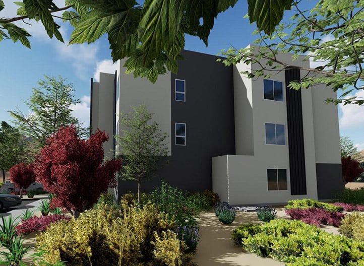 high density apartment rendering plants