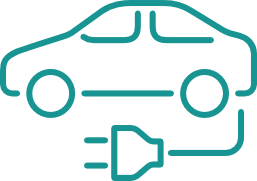 hybrid car charging icon